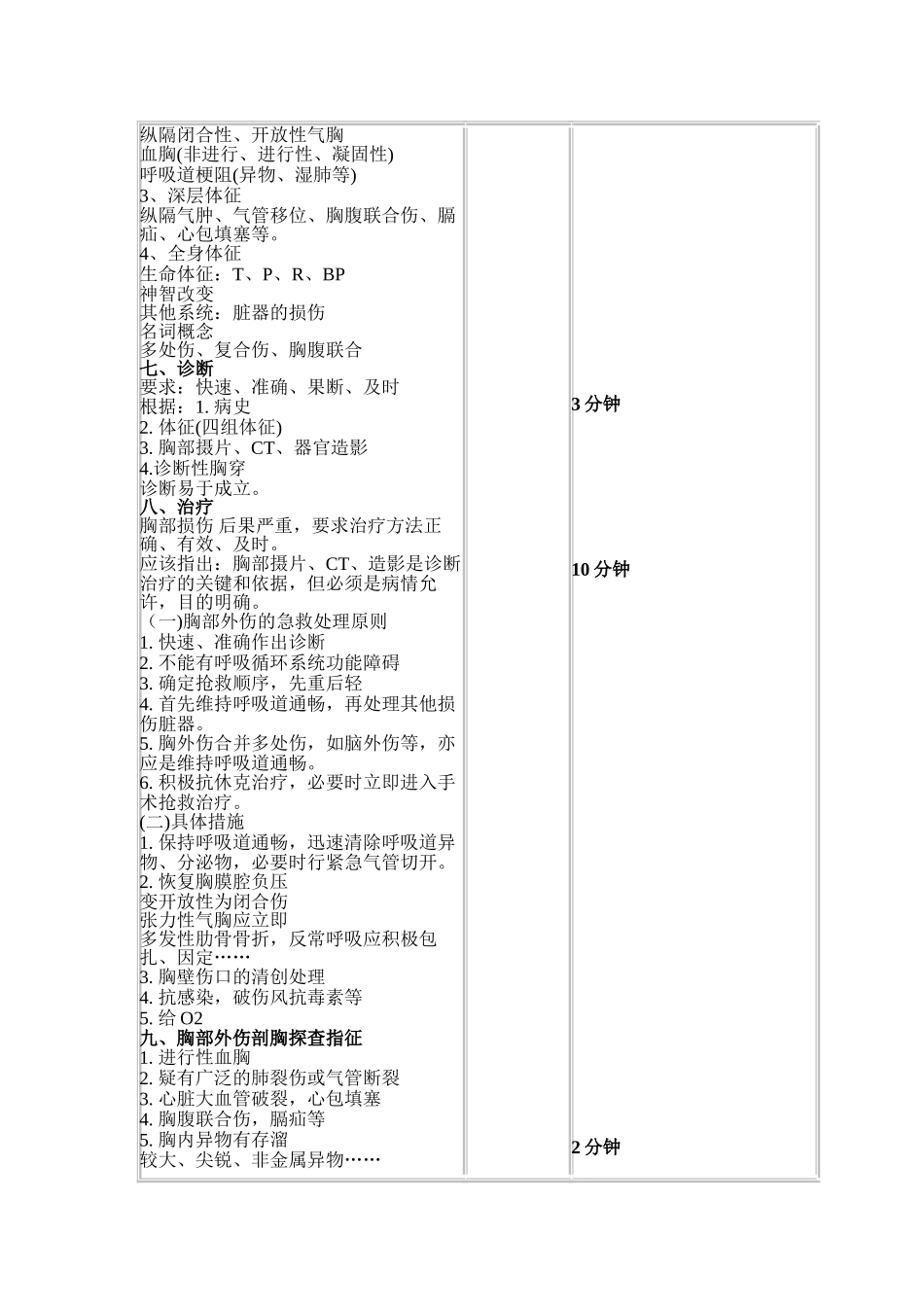 胸部损伤 教案_第3页