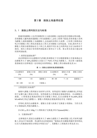 膨胀土地基的处理