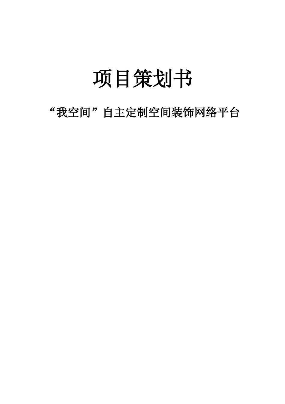 自主定制空间装饰网络平台项目策划书_第3页