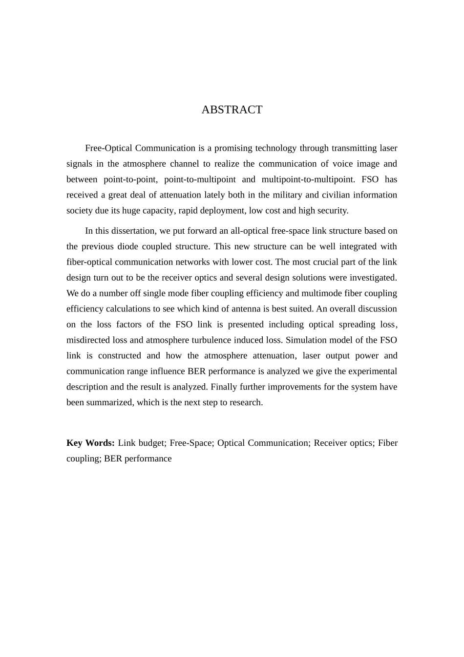 自由空间光通信研究大学毕设论文_第2页