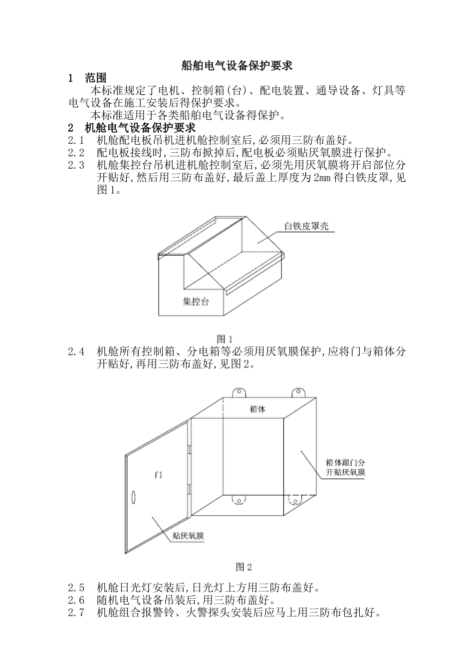 船舶电气设备保护要求_第1页