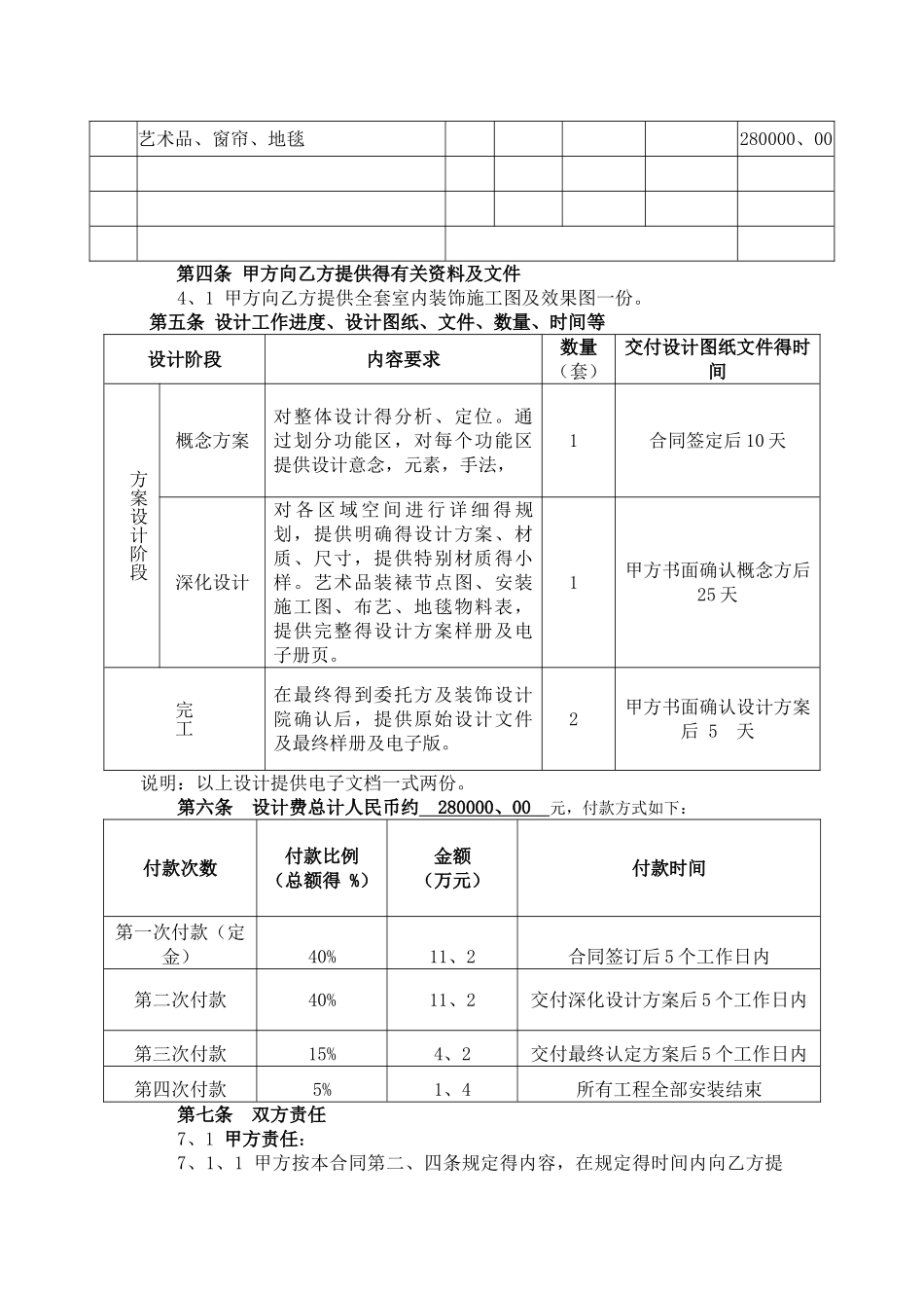 艺术品设计合同_第2页