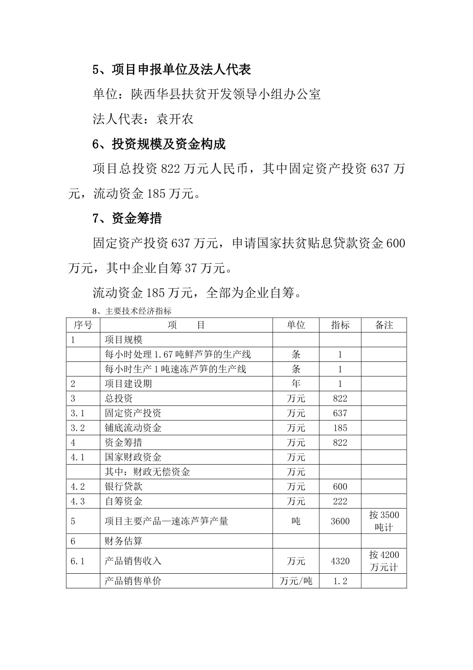 芦笋冷冻加工项目建设项目可行性研究报告_第3页