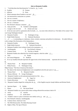 英美文学整理复习