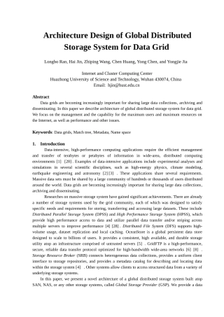 英语architecture-design-of-global-distributed-storage-system-for-data-grid本科学位论文