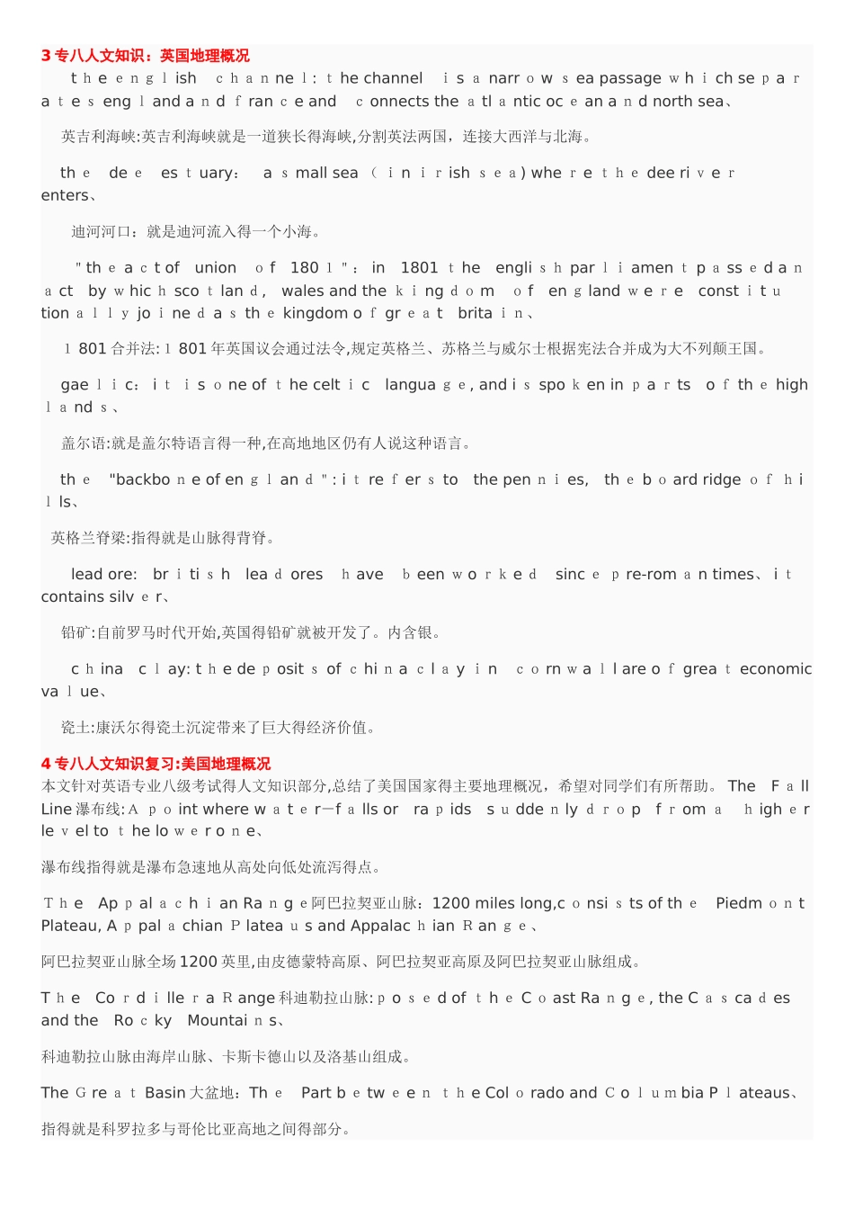 英语专八英美文学常识汇总_第1页