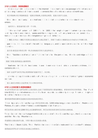 英语专八英美文学常识汇总