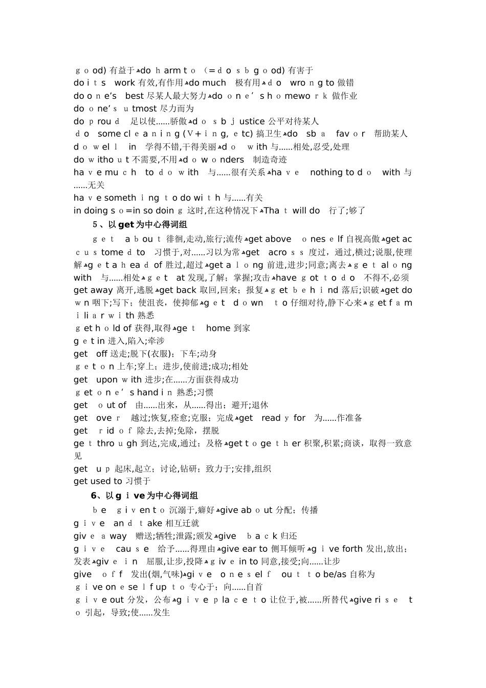 英语中最常用的固定词组搭配汇总_第3页