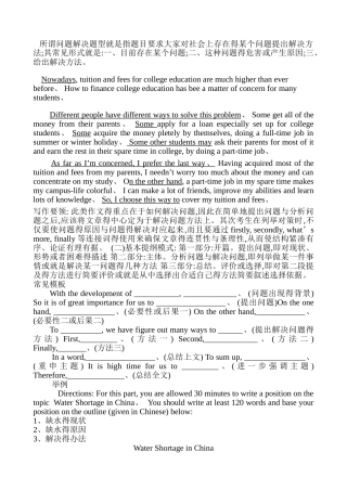 英语作文——问题解决型