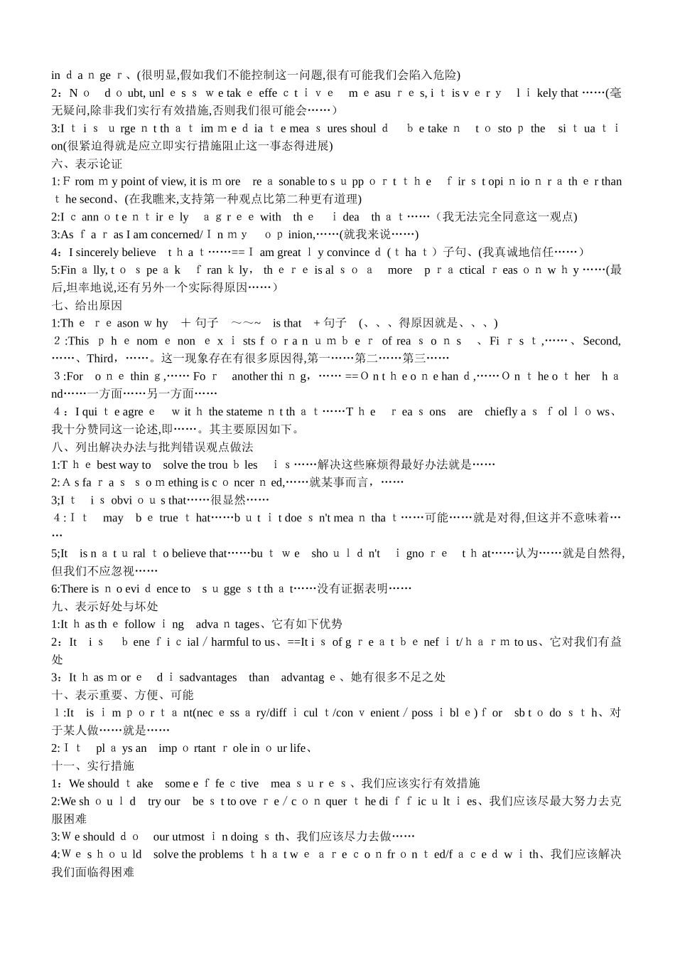 英语作文万能句子_第2页