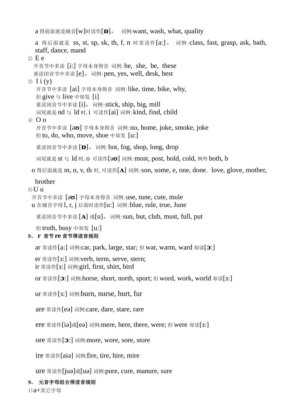 英语单词的音节及读音规则_第2页