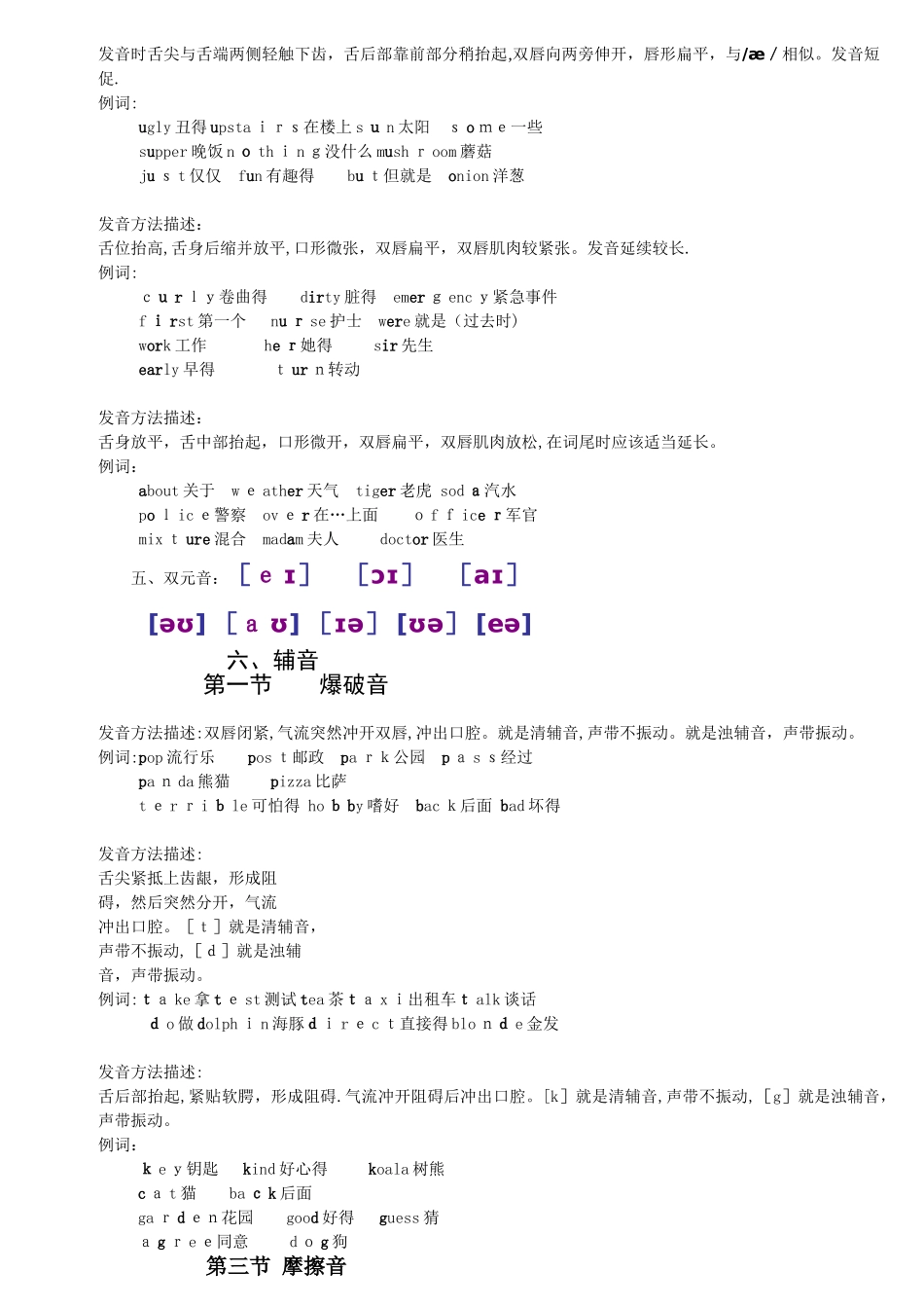 英语国际音标分类及图解_第3页