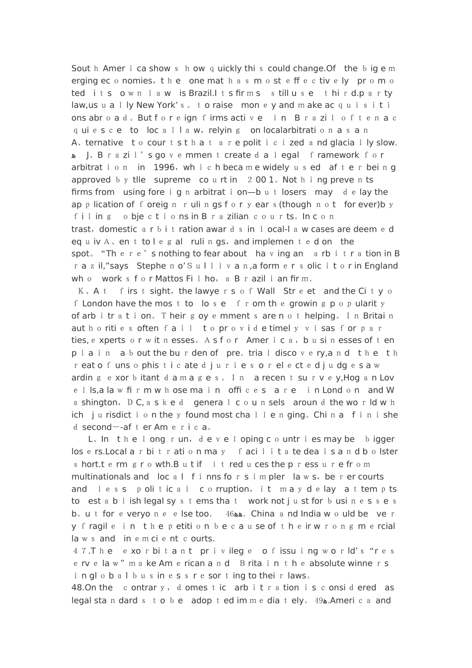 英语四级长篇阅读匹配练习题_第3页