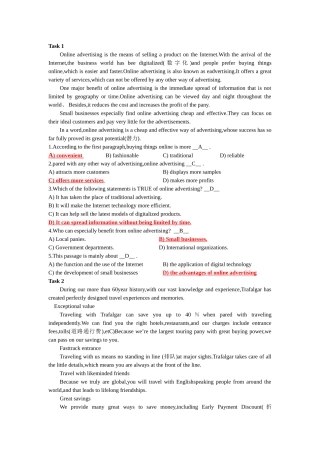 英语应用能力考试B级及答案