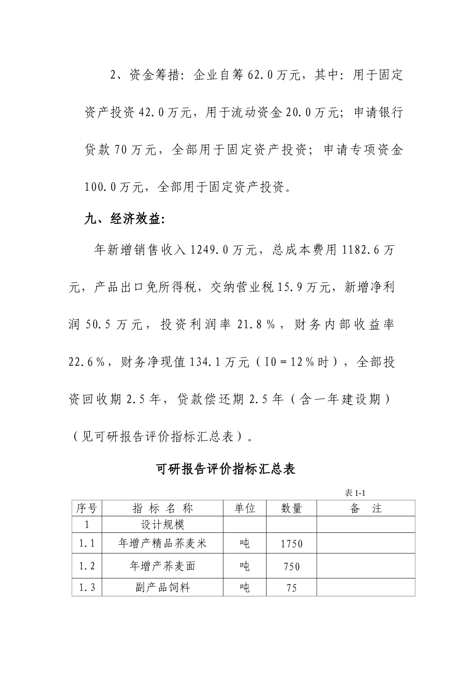荞麦米、荞麦面生产线技术改造项目可行性研究报告_第3页