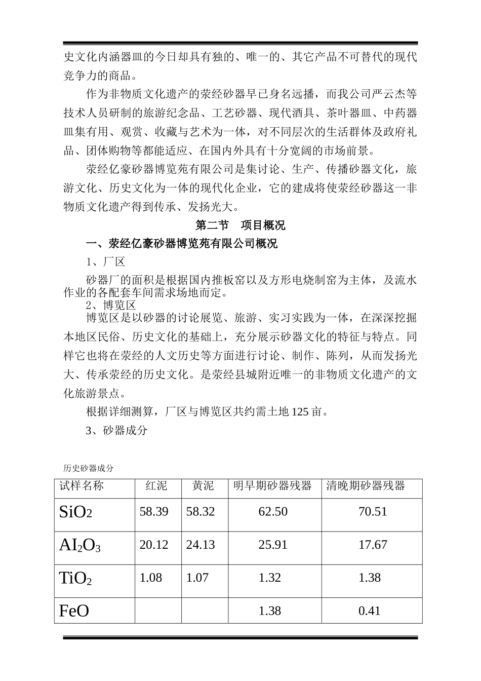 荥经砂器示范园区博览苑项目可行性研究报告_第2页