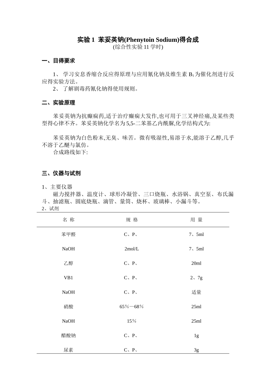 药物合成反应实验讲义_第2页