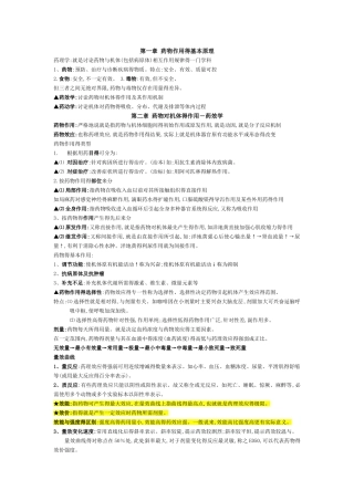 药理学总结(整理版)