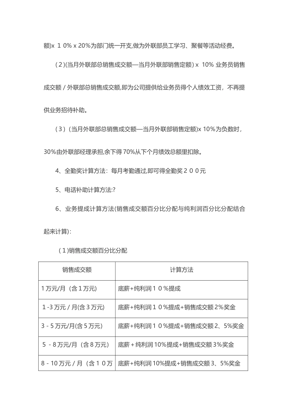 薪酬及业务提成管理方案_第2页