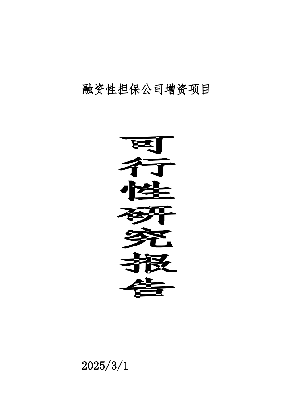 融资性担保公司增资项目可行性研究报告_第2页