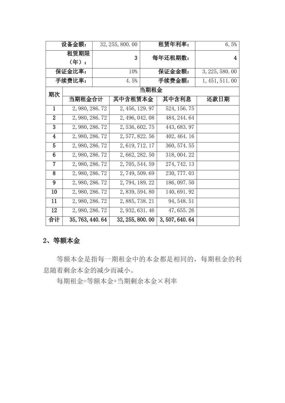 融资租赁收益测算及会计处理_第2页