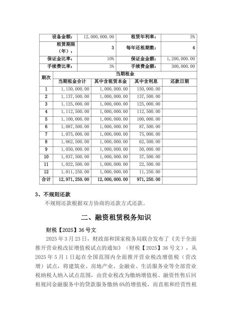 融资租赁收益测算及会计处理_第3页