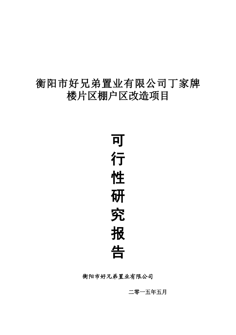 衡阳市丁家牌楼片区棚户区改造项目可行性研究报告_第2页