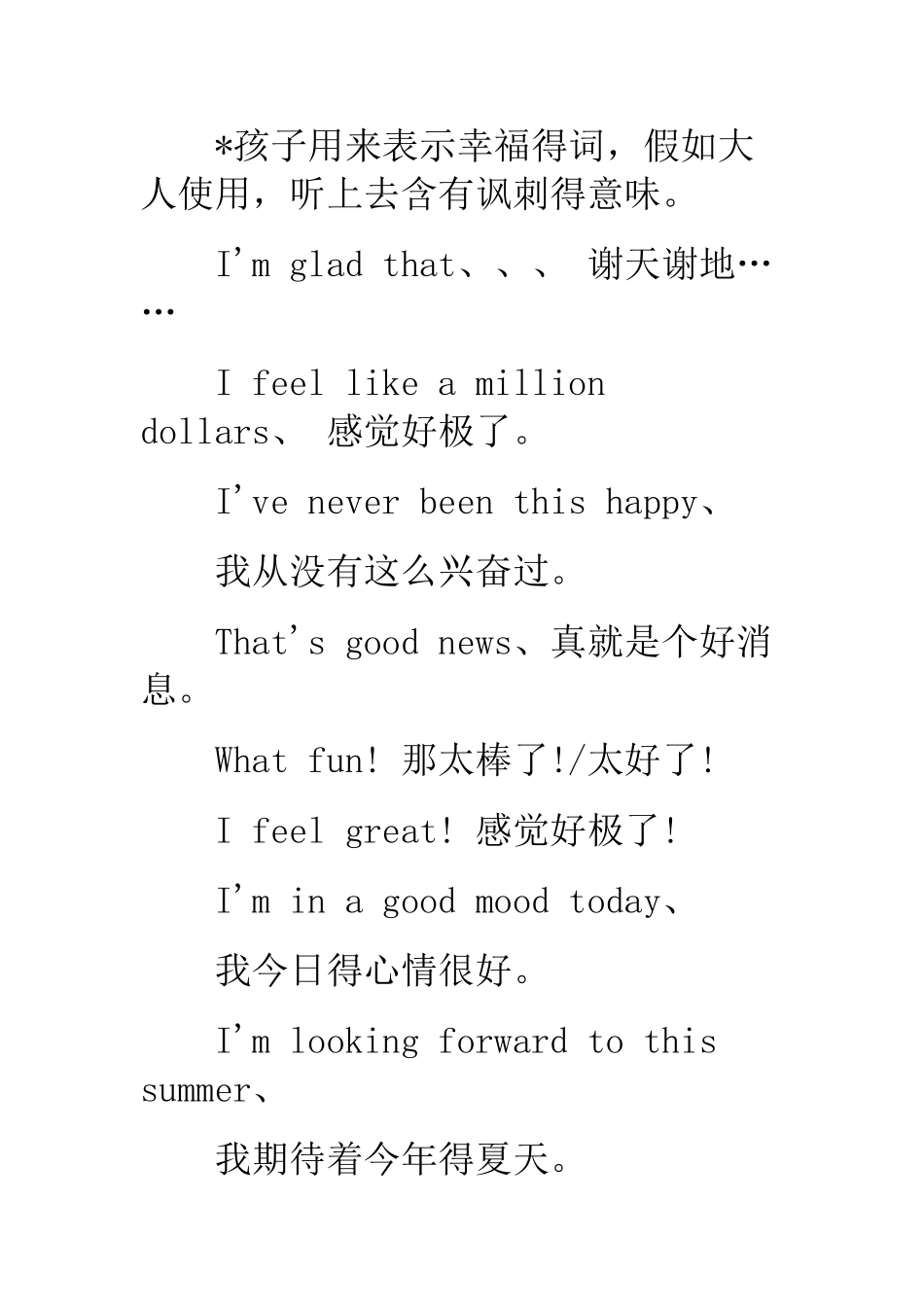 表达各种心情的常用英语口语_第2页