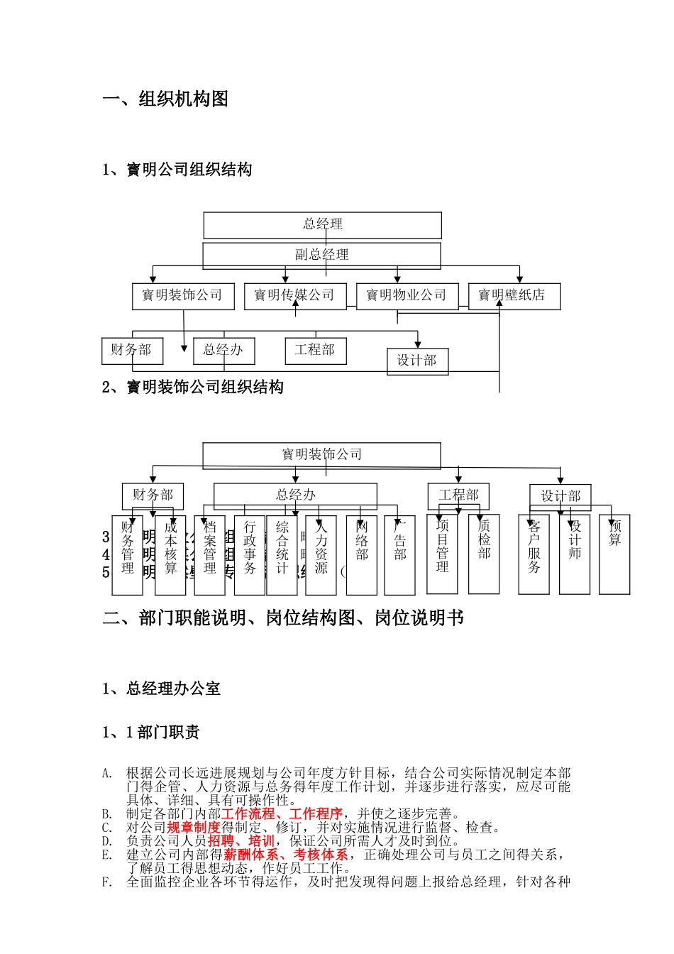 装饰公司组织架构与职位_第3页