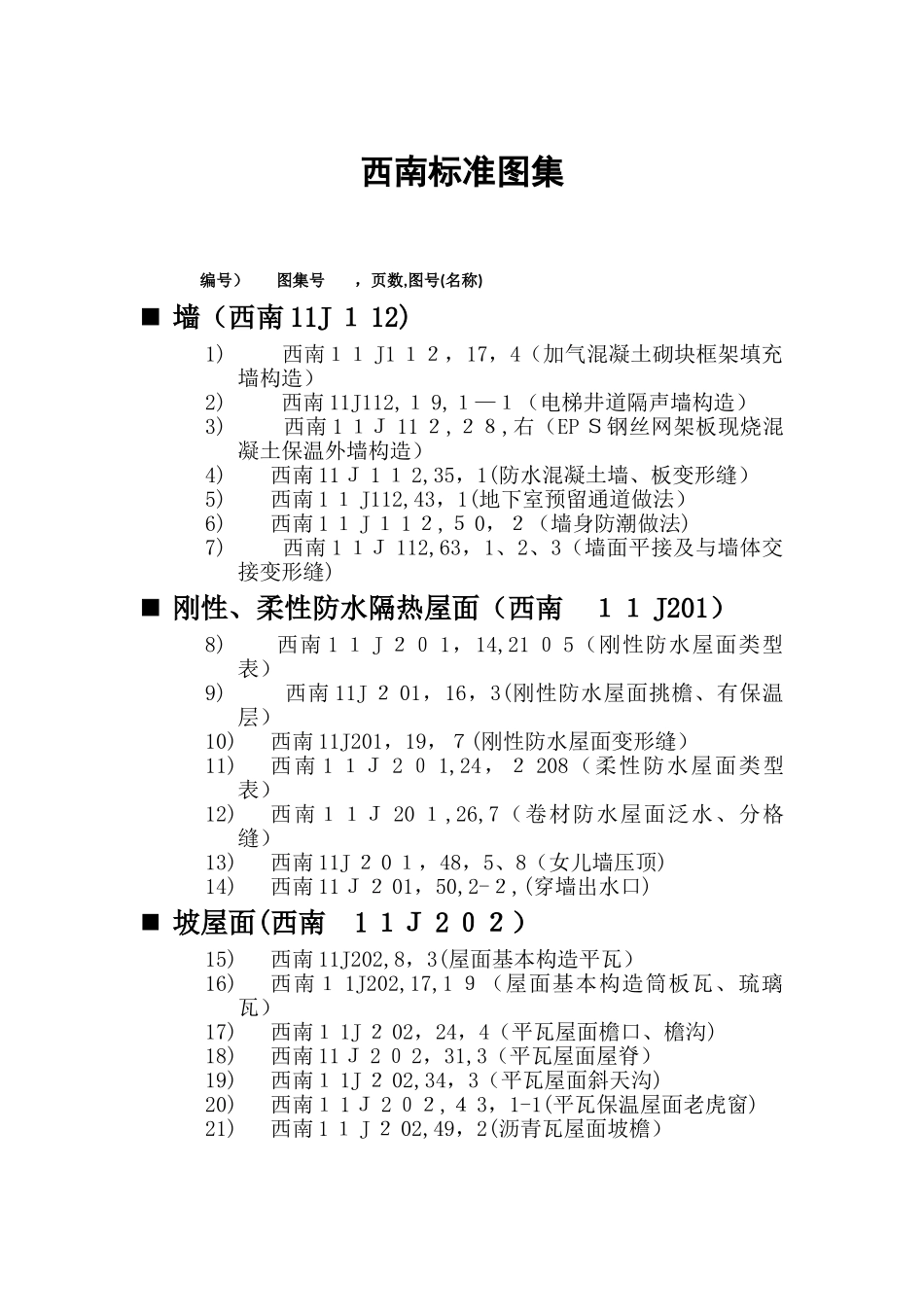 西南标准图集_第1页