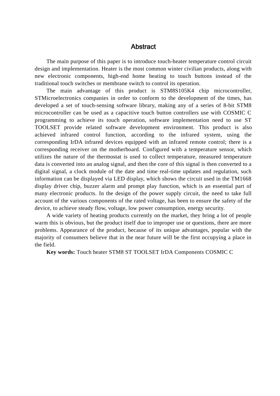 触摸式取暖器温控电路的设计与实现学士学位论文_第3页