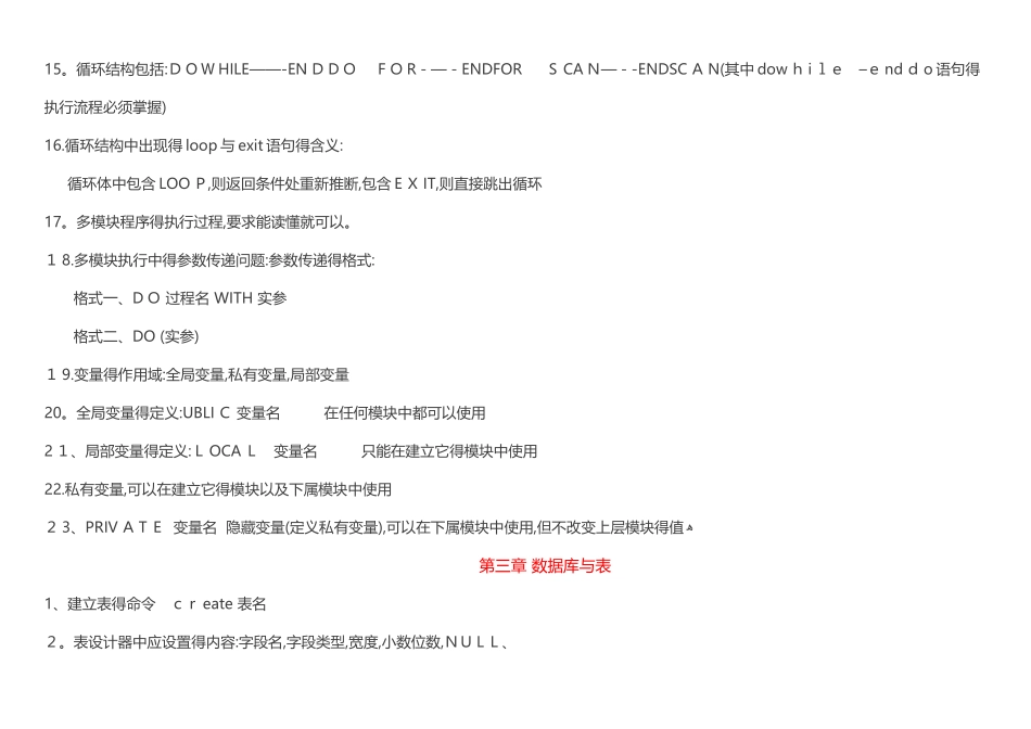 计算机二级VF复习重点总结_第3页