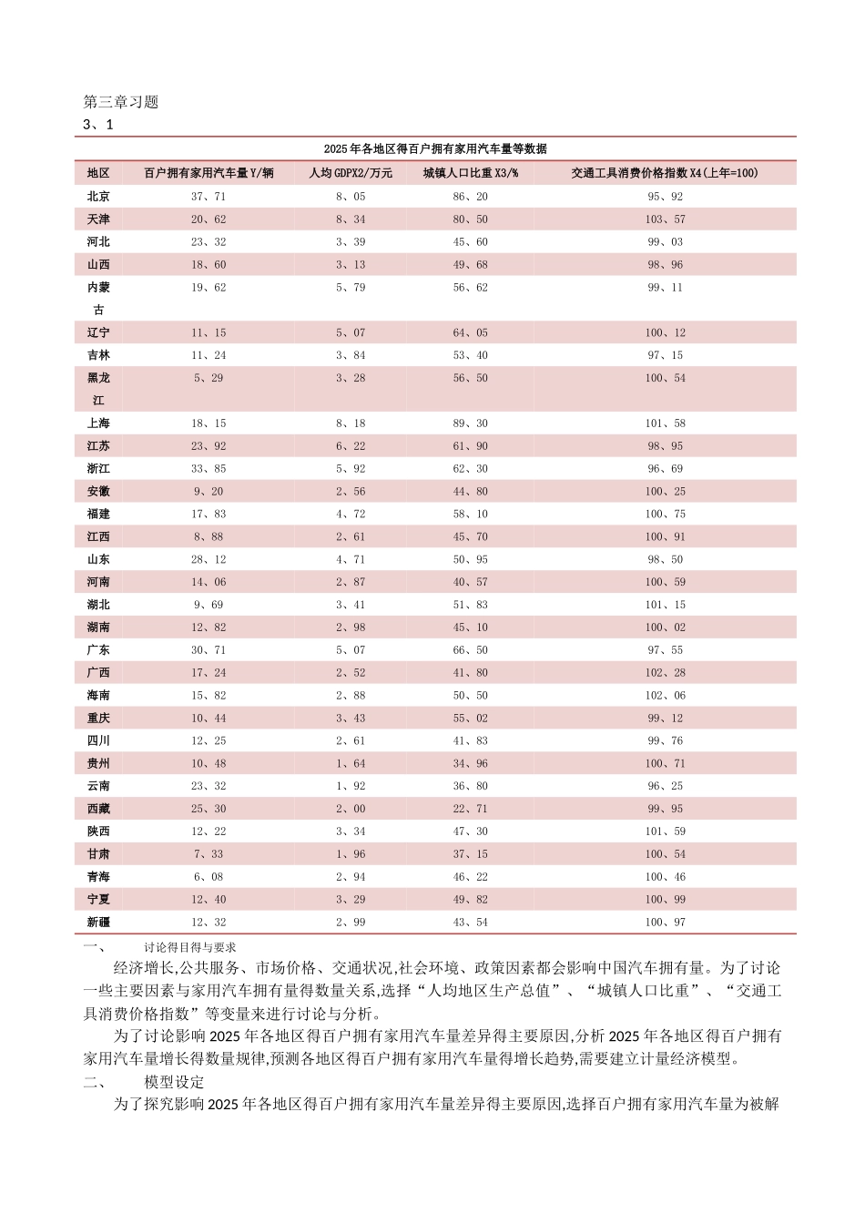 计量经济学第三章课后习题详解_第1页