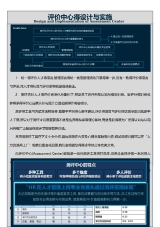 评价中心的设计与实施