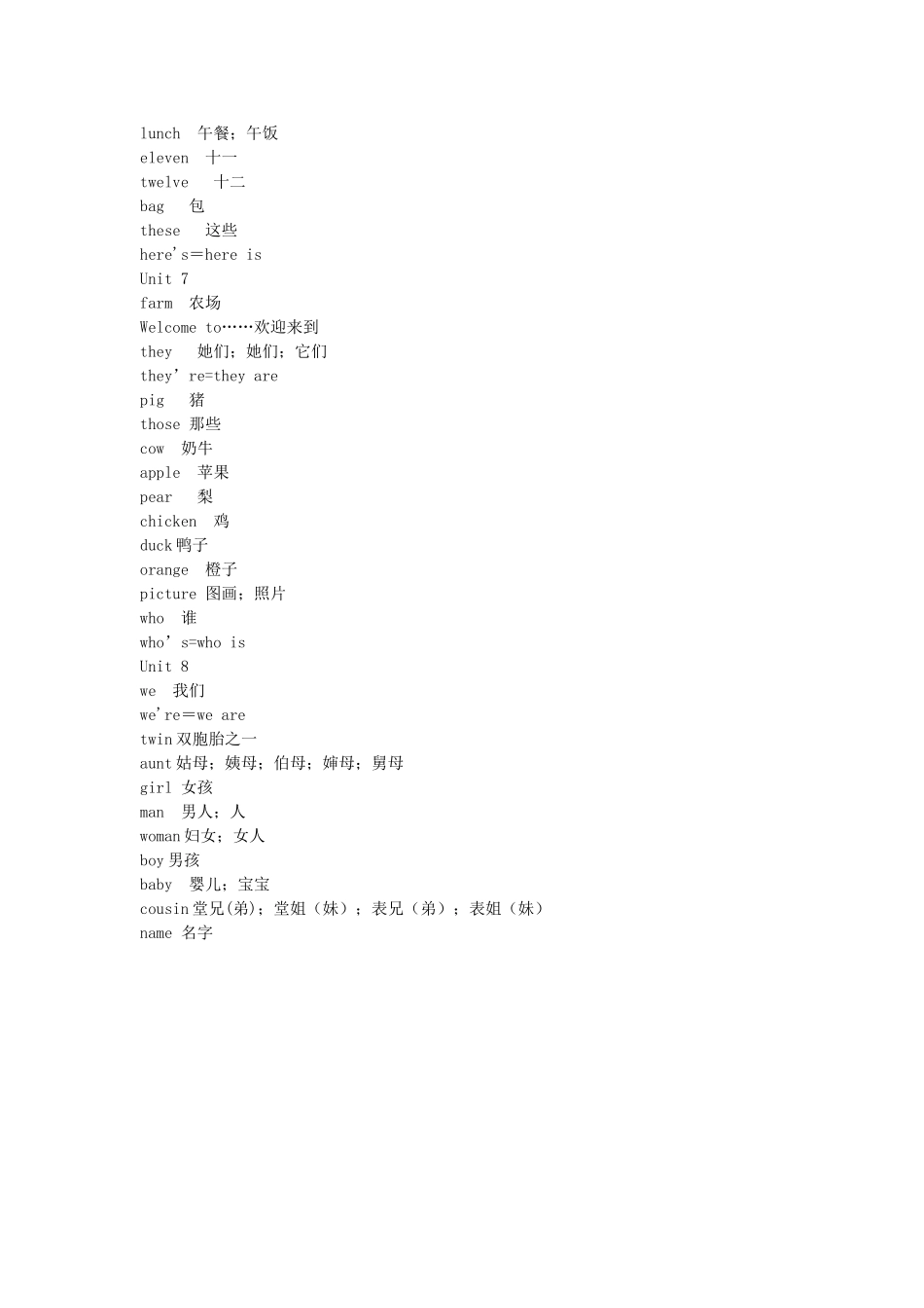 译林新版苏教版英语三年级下册单词大字_第3页