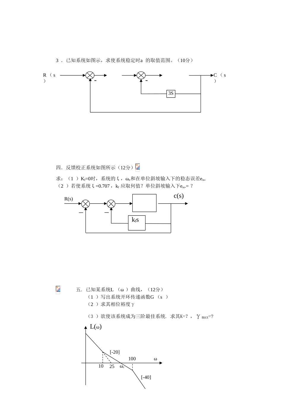试题题库-—自动控制原理试题库20套和答案详解_第3页