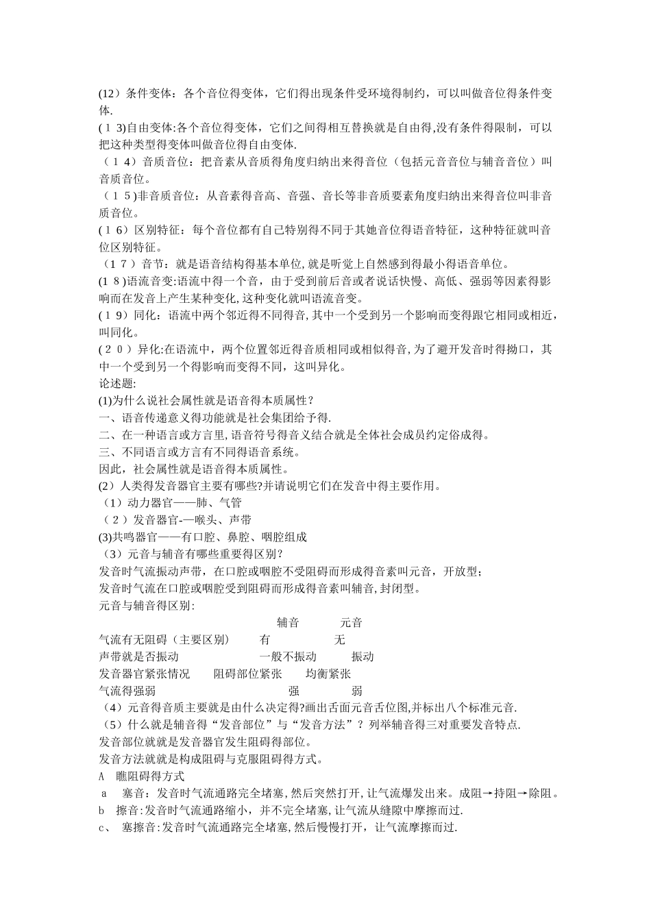 语言学概论的名词解释和论述题_第3页