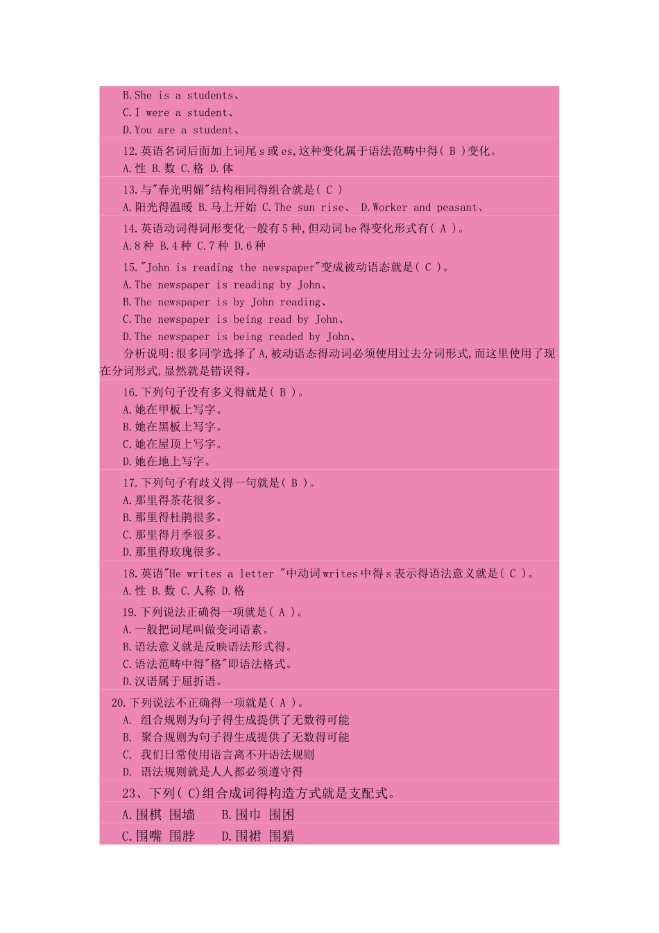 语言学纲要语法作业_第3页