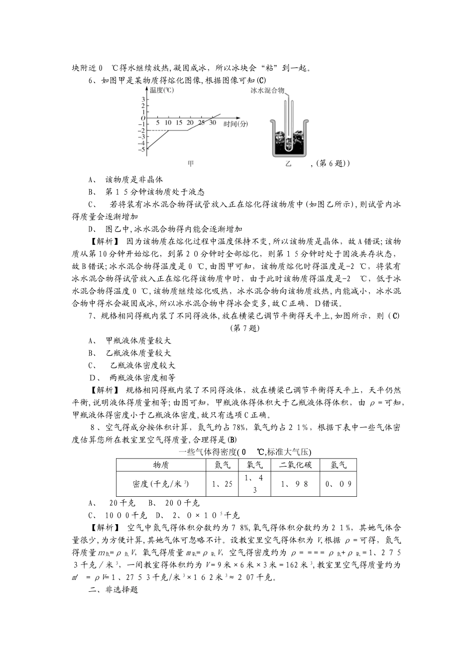 课后强化训练13  物质的特性_第2页