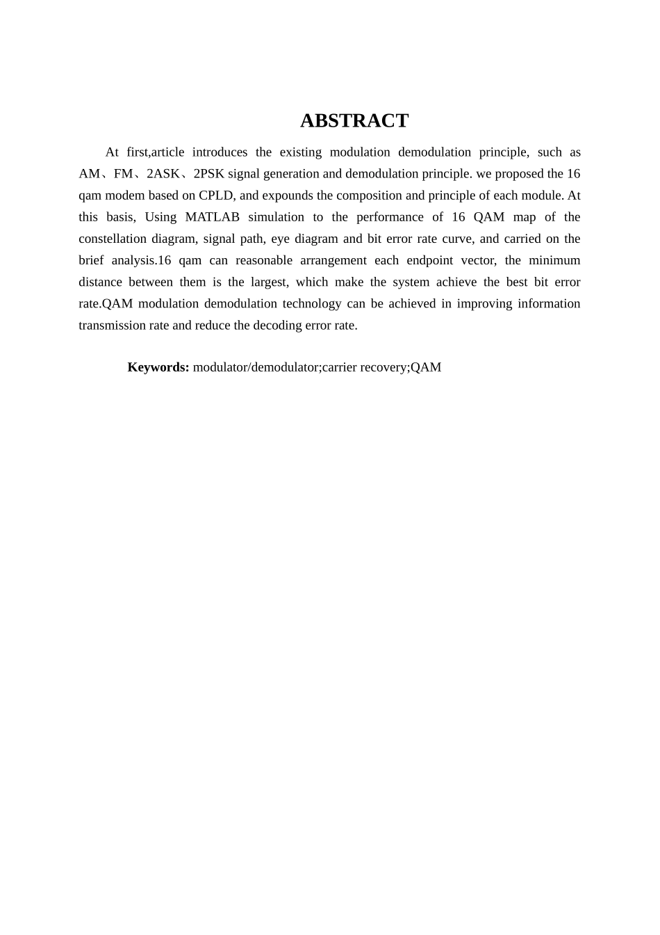 调制解调器电路设计本科学位论文_第2页
