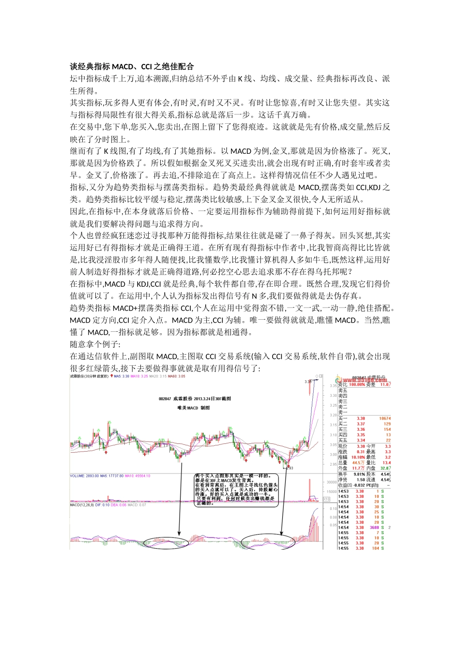 谈经典指标macd与cci_第1页