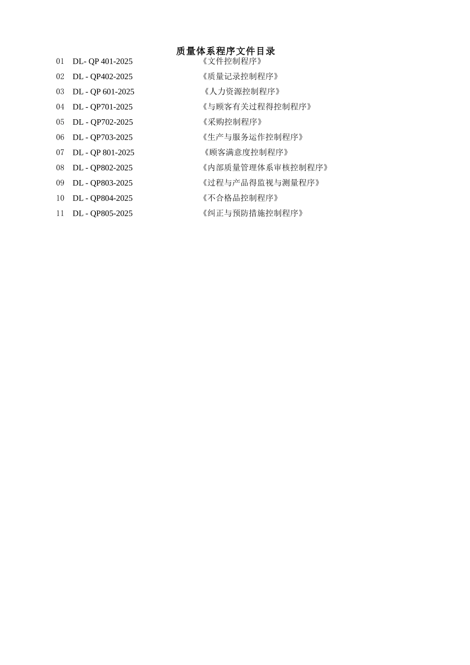 质量管理体系程序文件_第1页