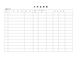 质量记录表格大全