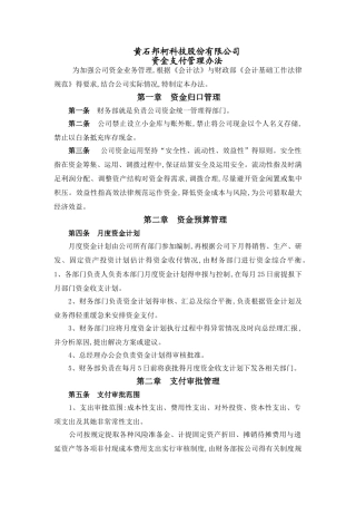 资金支付管理办法