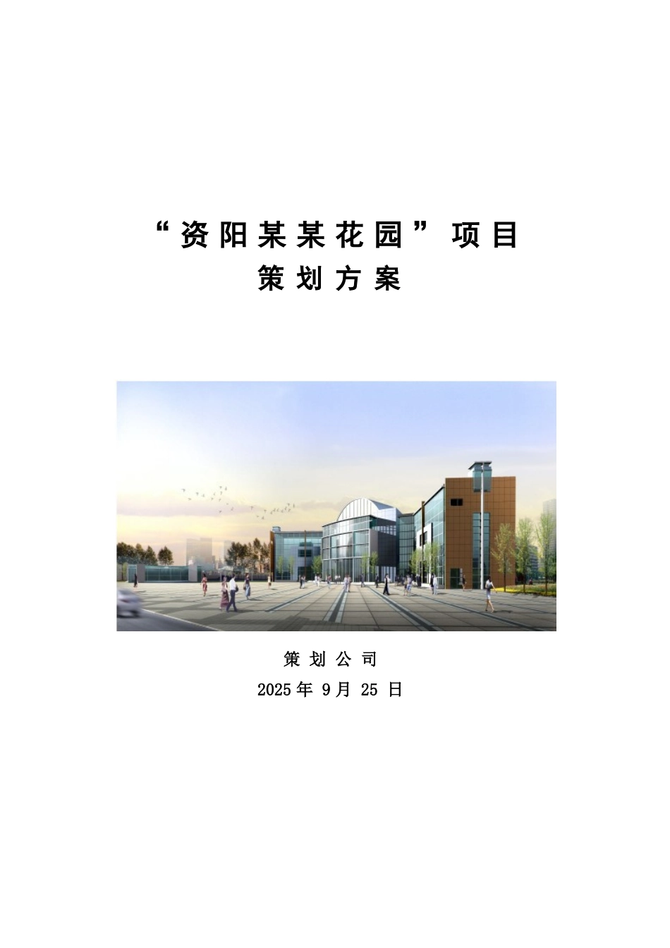 资阳项目策划方案大学毕设论文_第1页