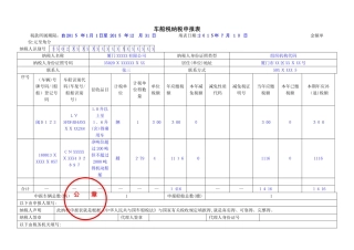 车船税纳税申报表及附表