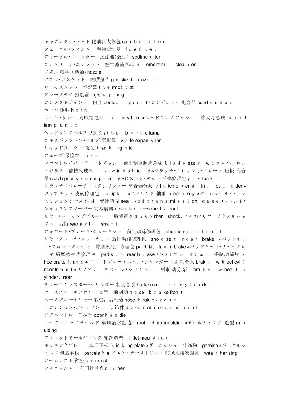 车辆相关日语_第2页