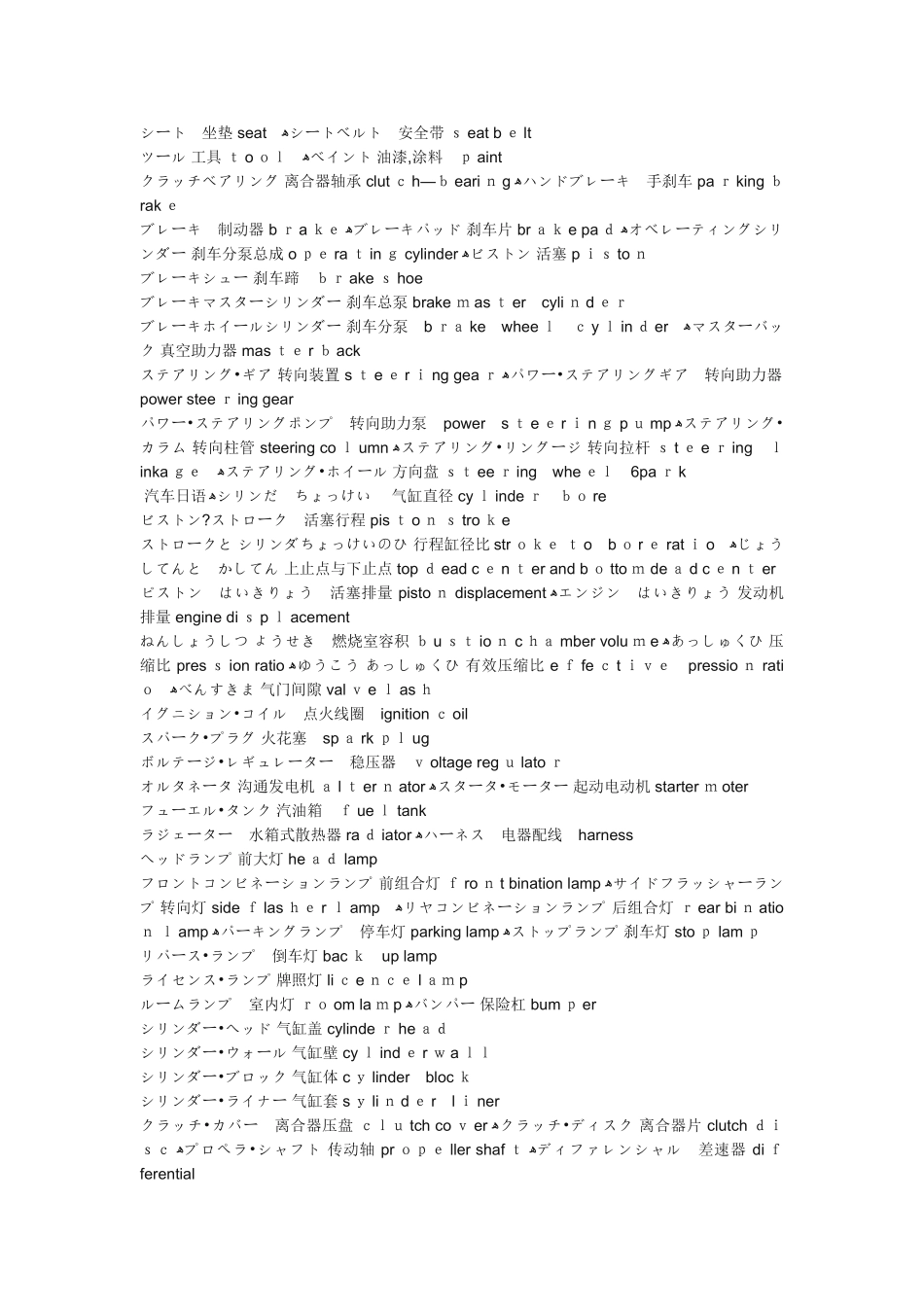 车辆相关日语_第3页