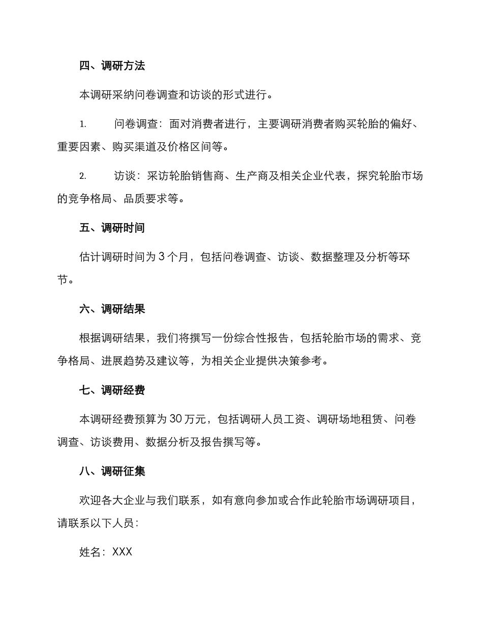 轮胎市场调研方案_第2页