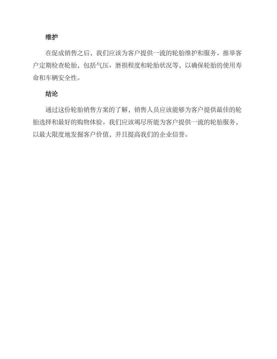 轮胎销售方案简短_第2页